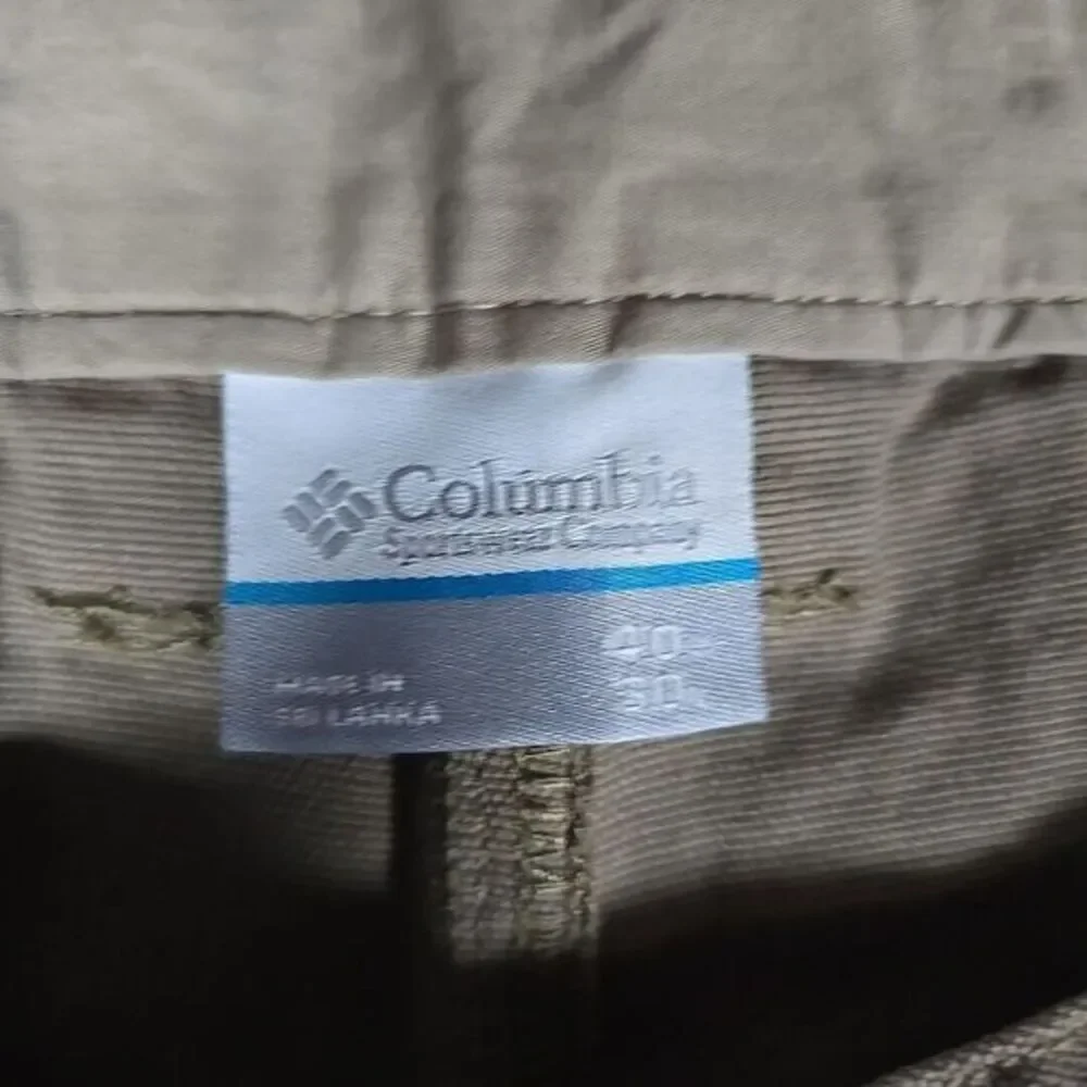 Columbia Pants Mens 40x29 Khaki Tan Cotton Straight Leg Outdoors‎ Gorpcore